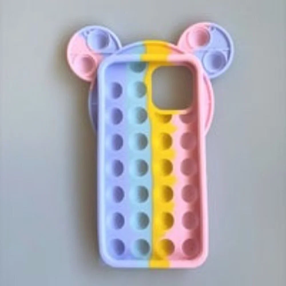 IPHONE 12  PRO MAX PUSH POP BUBBLES FIDGET RAINBOW MOUSE CASE